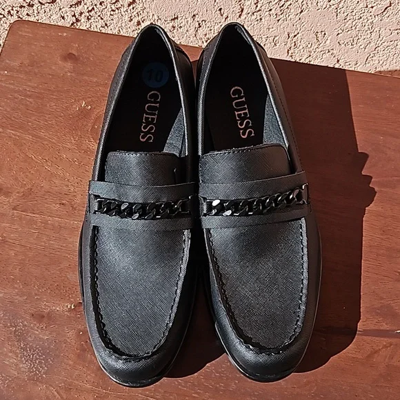 Guess Black Ciflin Loafers Dress Shoes Slip-On Size 10M - Picture 11 of 13